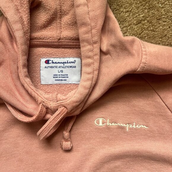 Champion Women’s Pink Hoodie Sweatshirt Large - Picture 3 of 5